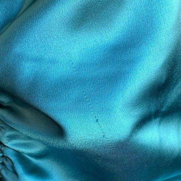 NWOT Jason Wu Ruched Front Satin V-neck Open Back Strappy Tie Shoulder Midi Slip - Picture 12 of 13